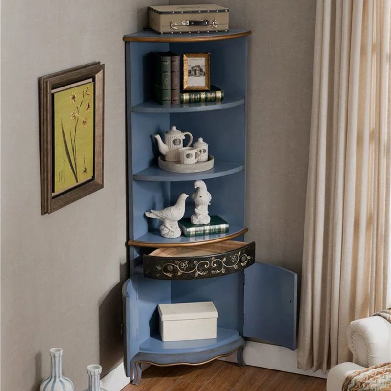 70.9" Tall Distressed Wood Corner Cabinet 1 - Drawers and 2 - Door Chest Clearhalo 'Cabinets & Chests' 'cabinets_chests' 'furn' 'furn_cabinets_chests' 'Furniture' 'Living Room Furniture' 1200x1200_deeba5e8-cfb9-4c29-901e-4a4a8cac916f