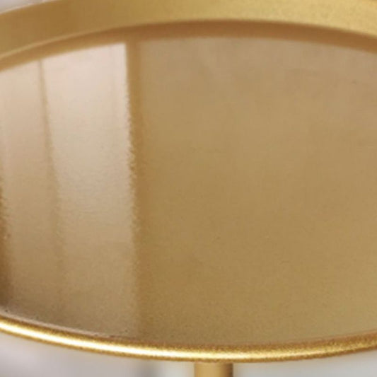 11.8" inch Wide Mid-Century Sofa Side Accent Table Metal Pedestal End Table