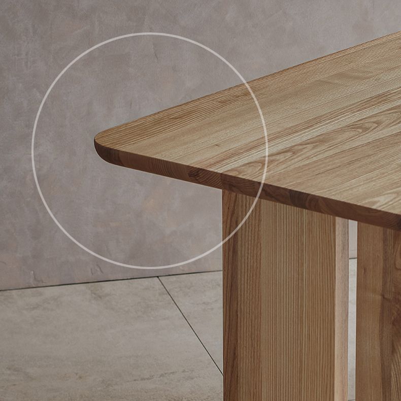 Modern Pine Solid Wood Table for Restaurant Rectangle Dining Table with Trestle Base Clearhalo 'Dining Tables & Seating' 'Dining Tables' 'dining_table' 'furn' 'furn_dining_table' 'Furniture' 'furniture_dining_table' 'Kitchen & Dining Furniture' 'kitchen' 'kitchen_dining_table' 1200x1200_deed0e1b-dfba-4a90-997d-226ba3d16e77