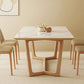 Industrial Dining Room Table Rectangle Stone Dining Site Table in White Clearhalo 'Dining Tables & Seating' 'Dining Tables' 'dining_table' 'furn' 'furn_dining_table' 'Furniture' 'Kitchen & Dining Furniture' 1200x1200_deed4efc-6a85-497f-b2b6-29395fe93353