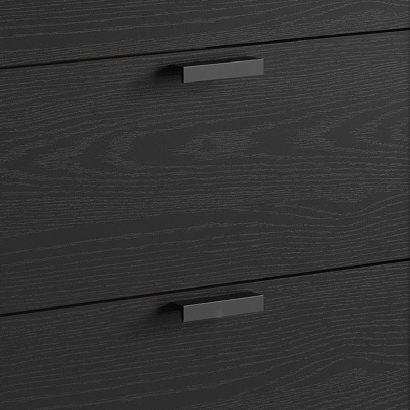 Black Dining Server with Drawers Contemporary Sideboard Cabinet Clearhalo 'buffet_sideboard' 'Buffets & Sideboards' 'furn' 'furn_buffet_sideboard' 'Furniture' 'Kitchen & Dining Furniture' 1200x1200_deedb120-b087-487d-b88e-6e529958065c