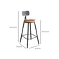 Contemporary Armless Bar Stools Solid Wood Barstool with Footrest Clearhalo 'Bar Furniture' 'Bar Stools' 'bar_stools' 'furn' 'furn_bar_stools' 'Furniture' 'Kitchen & Dining Furniture' 1200x1200_deeddee1-00f8-416a-850a-17cfc74124bc