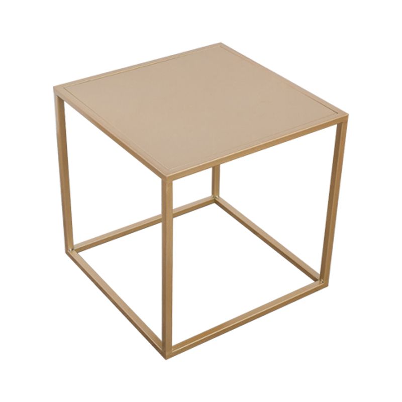 Mesa de deslizamiento de extremo de metal de mediados de siglo Mesa de esquina de sofá marco minimalista