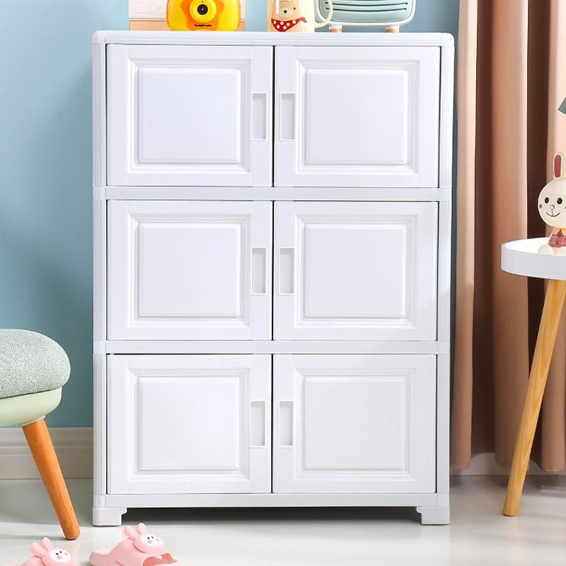 Armadio in plastica del guardaroba di plastica in stile contemporaneo con porte