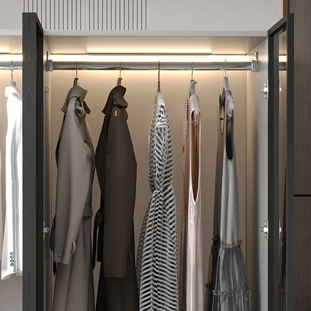 Guardaroba a cornice in legno moderno armadio armadio armadio con 3 cassetti