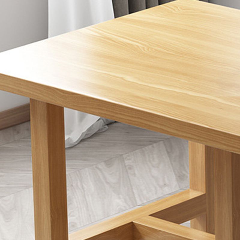 Industrial 1/2/7 Pieces Furniture Solid Wood Rectangle Dining Set in Natural