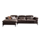 Modern Style Sofa Bed Imitation Leather Material Grey/khaki/coffee Feather Padded Sofa Clearhalo 'furn' 'furn_sectionals' 'Furniture' 'Living Room Furniture' 'Sectionals' 1200x1200_deef6ab0-63ab-4215-a09b-6e7fd18ce4ea