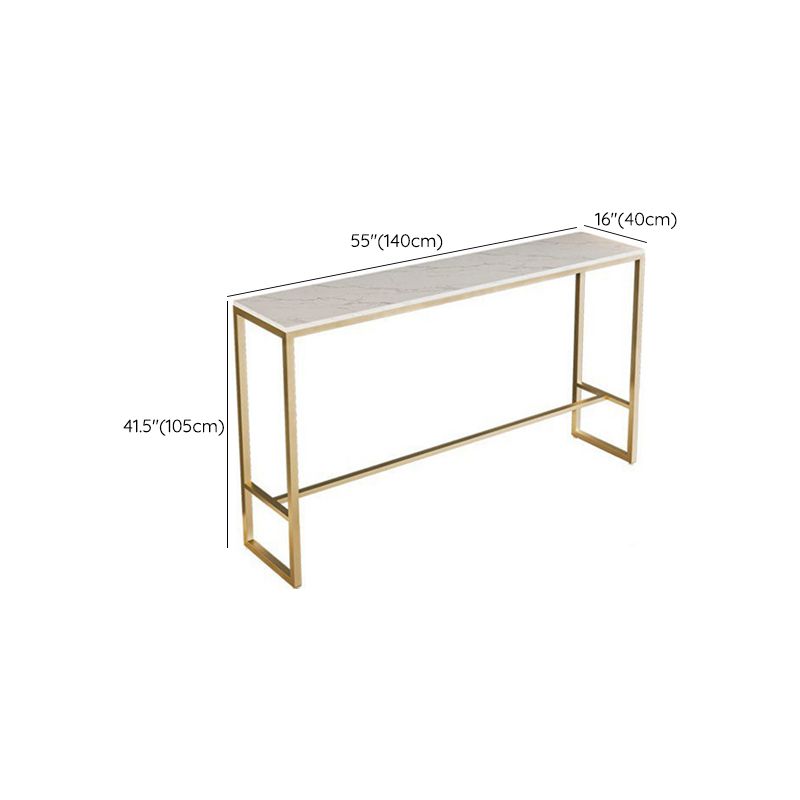 Faux Marble Bistro Bar Table Rectangle Trestle Bar Table for Living Room Clearhalo 'Bar Furniture' 'Bar Tables' 'bar_tables' 'furn' 'furn_bar_tables' 'Furniture' 'Kitchen & Dining Furniture' 1200x1200_deef7665-64fc-484f-829e-e0d95578fa66