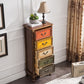 Rustic Wood Chest Vertical Chest with 3/4/5 Drawers for Bedroom