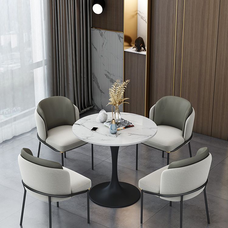 Round Stone Dining Table Simplicity Dining Room Collection with Tulip Base Clearhalo ' dining_table' 'Dining Tables & Seating' 'Dining Tables' 'furn' 'furn_dining_table' 'Furniture' 'furniture_dining_table' 'Kitchen & Dining Furniture' 'kitchen&dining_furn' 'kitchen' 'kitchen_dining_table' 1200x1200_def1914d-e967-4c72-8083-1c177287005a