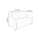 47.27"D x 25.59"W x 33.46"H Contemporary Glam 2-seat Sofa for Restaurant Clearhalo 'furn' 'furn_sofas' 'Furniture' 'furniture_sofas' 'kitchen' 'kitchen_sofas' 'Living Room Furniture' 'Sofa' 'sofas' 1200x1200_def1f932-17c7-42cf-999c-caf8993d13e3
