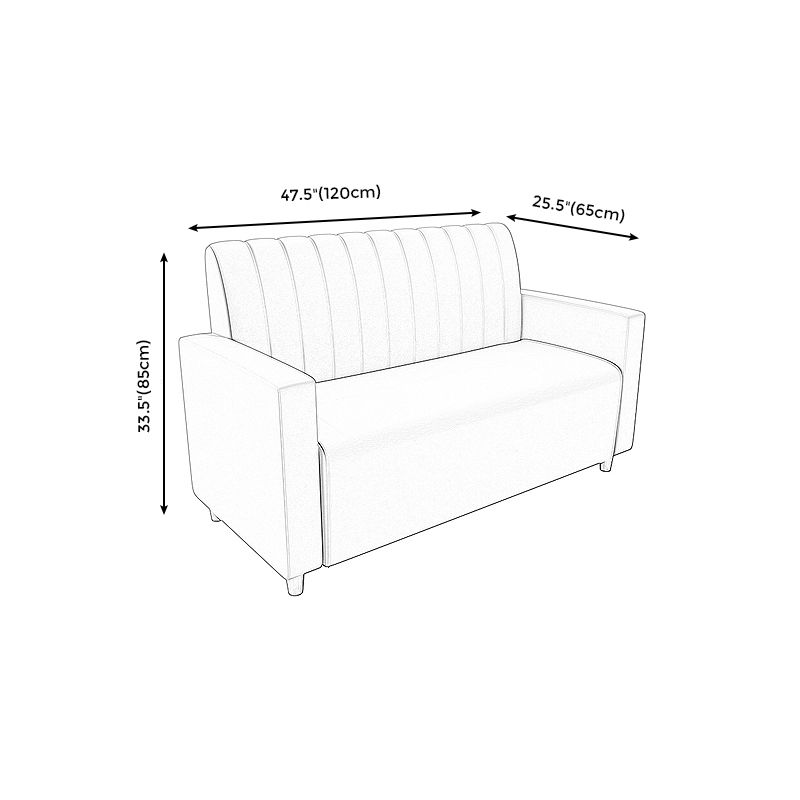 47.27"D x 25.59"W x 33.46"H Contemporary Glam 2-seat Sofa for Restaurant Clearhalo 'furn' 'furn_sofas' 'Furniture' 'furniture_sofas' 'kitchen' 'kitchen_sofas' 'Living Room Furniture' 'Sofa' 'sofas' 1200x1200_def1f932-17c7-42cf-999c-caf8993d13e3