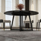 Modern Round Standard Height Dining Table Stone Double Pedestal Dining Table Clearhalo 'Dining Tables & Seating' 'Dining Tables' 'dining_table' 'furn' 'furn_dining_table' 'Furniture' 'furniture_dining_table' 'Kitchen & Dining Furniture' 'kitchen' 'kitchen_dining_table' 1200x1200_def4a196-7386-4b99-8b1e-1370fc3ea598