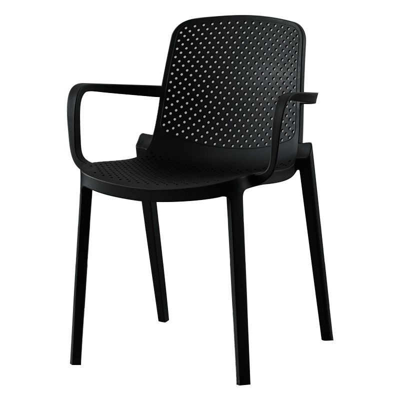 Plastic Modern Contemporary Kitchen Chair Arm Solid Back Dining Room Chair Clearhalo 'Dining Chairs' 'Dining Tables & Seating' 'dining_chair' 'Furniture' 'furniture_dining_chair' 'Kitchen & Dining Furniture' 1200x1200_def5b222-fa20-4b32-b23a-4bcd068b7a31