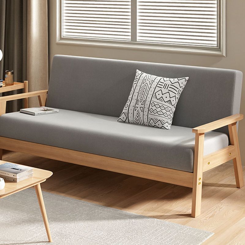 Fabric Square Arm Slipcovered 2/3 Seat Sofa with Wooden Based Clearhalo 'furn' 'furn_sofas' 'Furniture' 'furniture_sofas' 'kitchen' 'kitchen_sofas' 'Living Room Furniture' 'Sofa' 'sofas' 1200x1200_def6337d-4e05-4971-ab45-02e843528bd0