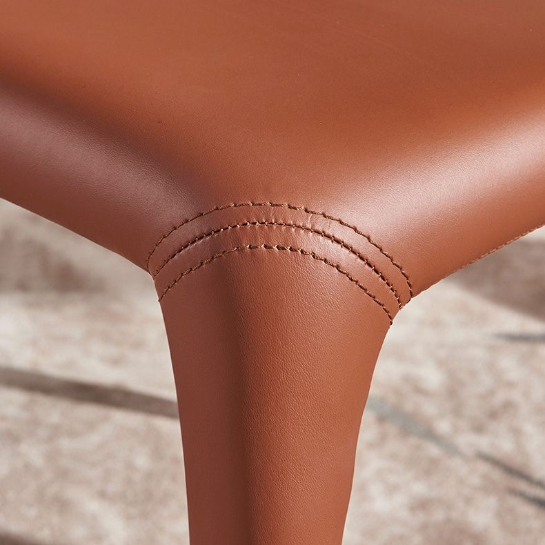 Designer Style Leather Home Arm Chair Wingback Matte Finish Dining Chair Clearhalo ' kitchen&dining_furn' 'Dining Chairs' 'Dining Tables & Seating' 'dining_chair' 'furn' 'furn_dining_chair' 'Furniture' 'furniture_dining_chair' 'Kitchen & Dining Furniture' 'kitchen' 1200x1200_def910fa-8df9-4244-9611-05934664734e