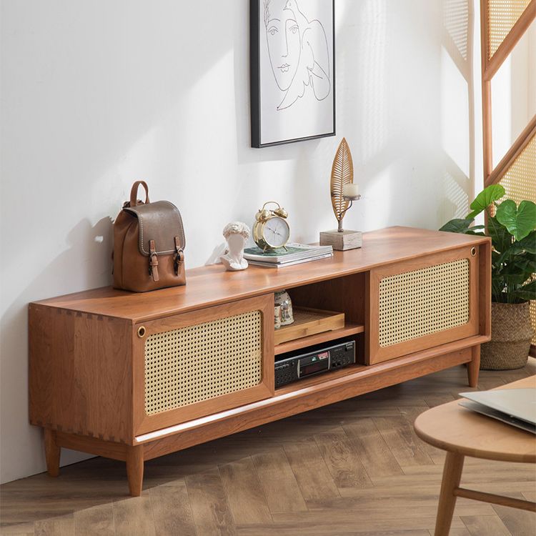 Traditional TV Media Stand Solid Wood 2 Doors TV Stand Console Clearhalo 'furn' 'furn_tv_stands_entertainment_centers' 'Furniture' 'Living Room Furniture' 'TV Stands & Entertainment Centers' 'TV Stands & Media Storage Furniture' 'tv_stands_entertainment_centers' 1200x1200_defb12ca-55d2-4c6e-a118-8792effd0f3b
