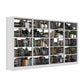 Open Metal Bookshelf Modern Home Living Room Rectangular Bookcase