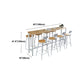 Wood Pub Table Natural Modern Footrest Trestle Pub Height Dining Table (only table) Clearhalo 'Bar Furniture' 'Bar Tables' 'bar_tables' 'Furniture' 'furniture_bar_tables' 'Kitchen & Dining Furniture' 'kitchen&dining_furn' 'kitchen' 1200x1200_defb9e6d-572c-429c-b433-4dc92382ae2e