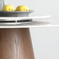 Juego de mesa de comedor redonda, mesa de comedor y sillas con pedestal de madera maciza de 1/4/5/7 piezas