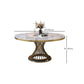 Modern Round Dining Table Steel Base Pedestal Table for Home Kitchen Clearhalo 'Dining Tables & Seating' 'Dining Tables' 'dining_table' 'furn' 'furn_dining_table' 'Furniture' 'Kitchen & Dining Furniture' 1200x1200_defbce1f-b07f-46af-96e5-bae879859e0c