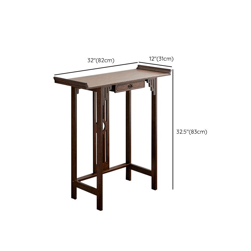 Mid Century Modern Console Table 12"W Wood Console Sofa Table
