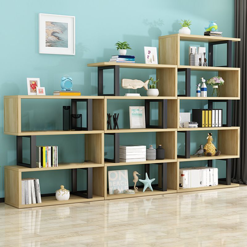 Scandinavian Wood Open Back Shelf Bookcase with Shelves for Home Office Clearhalo 'Bookcases' 'furn' 'furn_bookcases' 'Furniture' 'Office Furniture' 1200x1200_defe8ab9-a230-48f1-a31d-e4e5b56d04d5