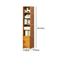 Contemporary Bamboo Book Shelf Closed Back Brown Shelf Bookcase for Home