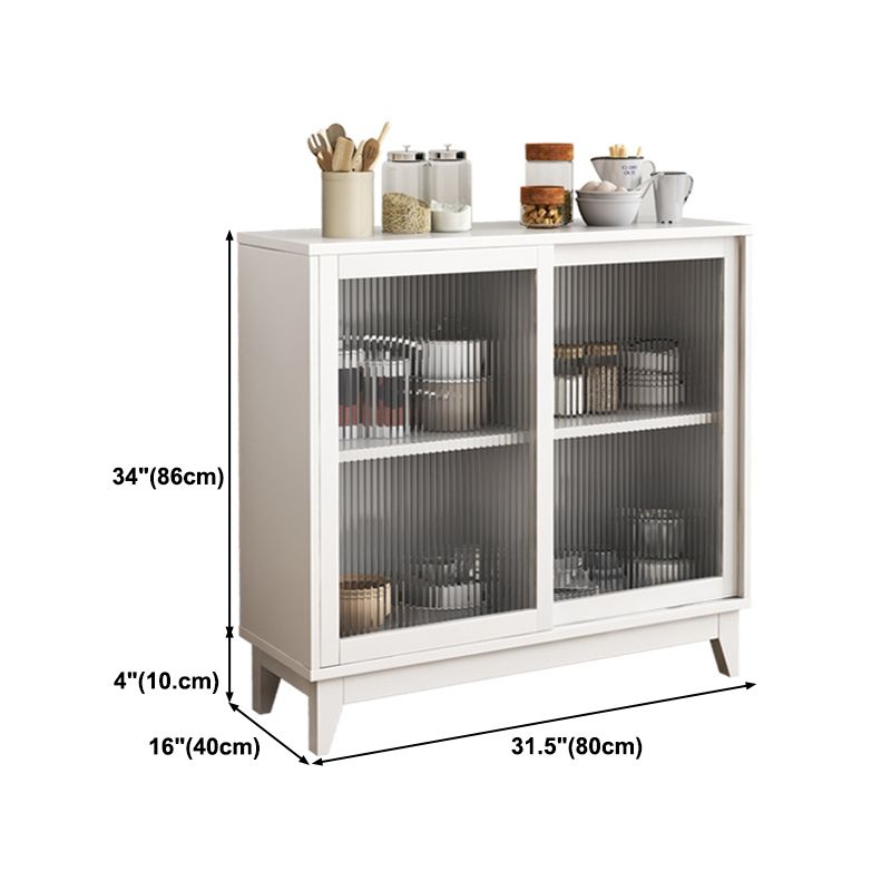 Sideboard in legno ingegnerizzato ingegnerizzato in stile glam con porta di vetro