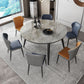 Sintered Stone Top Extendable Round Kitchen Table Modern Dining Table with 4 Legs Clearhalo ' dining_table' 'Dining Tables & Seating' 'Dining Tables' 'furn' 'furn_dining_table' 'Furniture' 'furniture_dining_table' 'Kitchen & Dining Furniture' 'kitchen&dining_furn' 'kitchen' 'kitchen_dining_table' 1200x1200_deff446a-5e52-425d-b8ba-a4fce26d8ffa