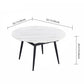 Round Standard Sintered Stone Top Dining Set with 4 Black Metallic Legs for Dining Furniture Clearhalo 'Dining Room Sets' 'Dining Tables & Seating' 'dining_room_set' 'furn' 'furn_dining_room_set' 'Furniture' 'furniture_dining_room_set' 'Kitchen & Dining Furniture' 'kitchen&dining_furn' 'kitchen' 1200x1200_df0174ee-6869-4ab1-ad9d-bb3e85730a7e