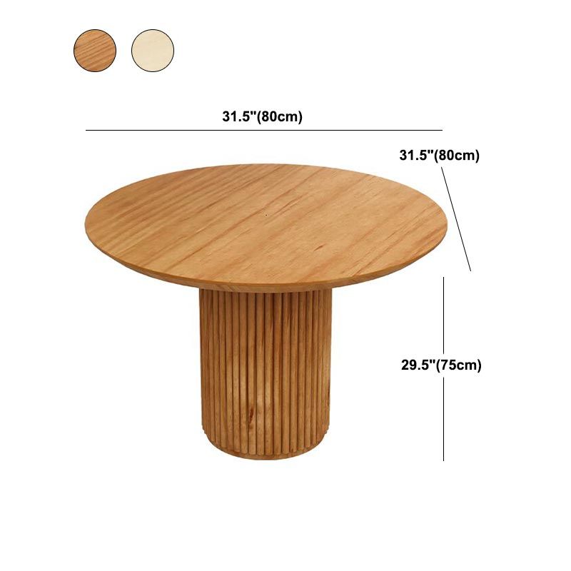 Modern Pedestal Casual Dining Table Solid Wood Round Dinner Room Kitchen Table Clearhalo 'Dining Tables & Seating' 'Dining Tables' 'dining_table' 'furn' 'furn_dining_table' 'Furniture' 'Kitchen & Dining Furniture' 1200x1200_df023c8b-7a69-4760-ad13-705146a9a543