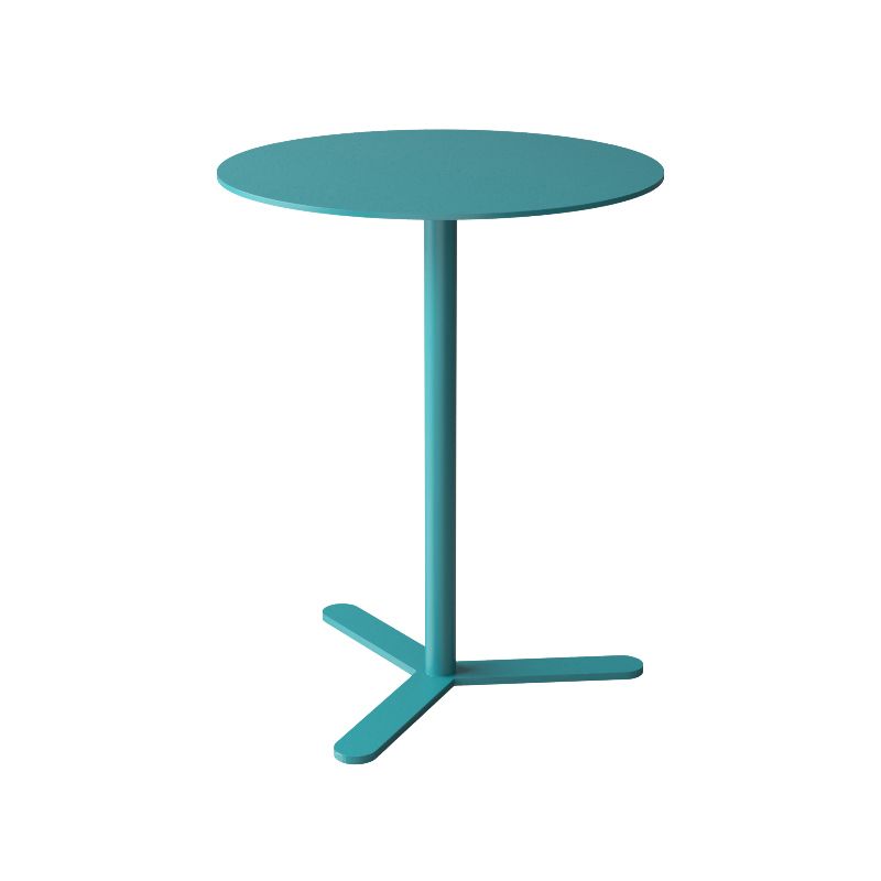 Mid-Century Metal Side End Table Pedestal Corner Table for Living Room