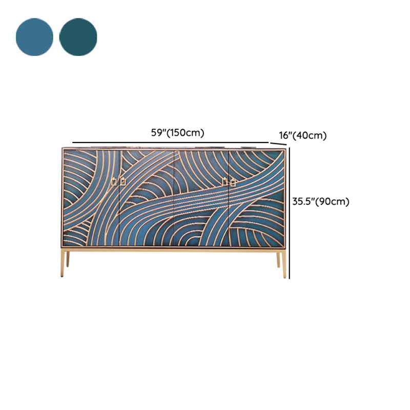 Gold Legs 35.4" High Sideboard Cabinet Glam Style Wood Buffet Table Clearhalo 'buffet_sideboard' 'Buffets & Sideboards' 'furn' 'furn_buffet_sideboard' 'Furniture' 'Kitchen & Dining Furniture' 1200x1200_df0343b8-0b0d-4ec8-9eef-f6c1fe8e034d