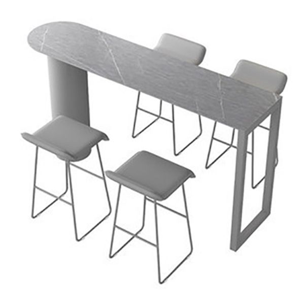 Stone Top Bar Table Traditional Luxury Bar Dining Table with Sled Base Clearhalo 'Bar Furniture' 'Bar Tables' 'bar_tables' 'furn' 'furn_bar_tables' 'Furniture' 'furniture_bar_tables' 'Kitchen & Dining Furniture' 1200x1200_df045527-42bf-4886-8f8b-5f3143e52da6