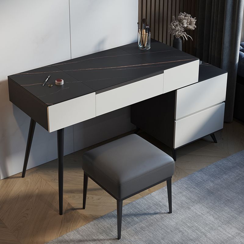 31.49" High Make-up Vanity Slate Vanity Set with Storage Drawers Clearhalo 'Bedroom Furniture' 'furn' 'furn_makeup_vanities' 'Furniture' 'Makeup Vanities' 'makeup_vanities' 1200x1200_df05097b-3bdc-4a02-8c6e-aab26af0094a