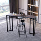 Set da tavolo da bar moderno da 1/3/4/5 pezzi, tavolo da banco rettangolare in pietra con sgabelli per balcone