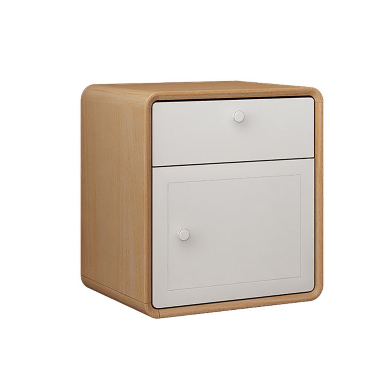 Modern massief houten bed nachtkastje