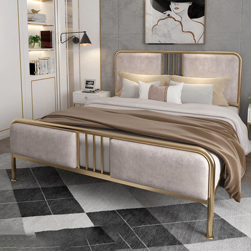 Contemporary Metal Upholstered Headboard Rectangular Panel Bed Clearhalo 'Bedroom Furniture' 'Beds' 'furn' 'furn_beds' 'Furniture' 1200x1200_df07c3aa-b9e5-4a3d-b9cc-6ebaad51eebc