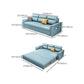 32.67 "Alto Faux Leather Sleeper Nordic Styled Sofa Bed in Blue