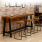 Juego de mesa de pub rectangular moderno, mesa de mostrador de madera de 1/2/4/7 piezas para comedor