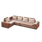 Rattan-Akzentsofa und Chaiselongue-Sofa im tropischen Stil mit Kissen