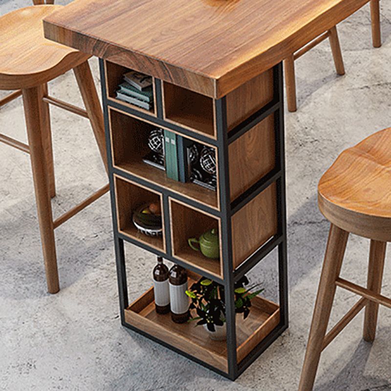 Rectangle Wood Bar Table Contemporary Bar Table with Sled Base Clearhalo 'Bar Furniture' 'Bar Tables' 'bar_tables' 'furn' 'furn_bar_tables' 'Furniture' 'furniture_bar_tables' 'Kitchen & Dining Furniture' 1200x1200_df0b70f1-f1a5-46b6-9b6e-0c0828e8b2db