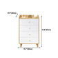 14.5 " D White Storage Chest Dresser Modern Style Storage Chest with Drawers and Doors