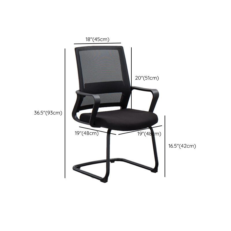 Modern Office Chair Black Adjustable Seat Height Fixed Arms Desk Chair Clearhalo 'furn' 'furn_office_chair' 'Furniture' 'Office Chairs' 'Office Furniture' 'office_chair' 1200x1200_df0dd0b3-d988-4d31-8a7d-aea04c66ad72