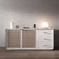 Simplicity Wood 28-inch Height Sideboard Rattan Doors Cupboard for Living Room Clearhalo 'buffet_sideboard' 'Buffets & Sideboards' 'furn' 'furn_buffet_sideboard' 'Furniture' 'Kitchen & Dining Furniture' 1200x1200_df0e2e58-3bcb-40ad-a1ec-4ecd98e3ed08