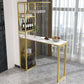 Modern Iron Bar Dining Table Stone Top Rectangle Indoor Bistro Table with Wine Rack Clearhalo 'Bar Furniture' 'Bar Tables' 'bar_tables' 'furn' 'furn_bar_tables' 'Furniture' 'furniture_bar_tables' 'Kitchen & Dining Furniture' 1200x1200_df0ea5a2-52ec-46f0-82af-35b9143ee4d3