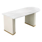 Metal Contemporary Free Form Dining Table Sintered Stone Table for Kitchen and Dining Room Clearhalo ' dining_table' 'Dining Tables & Seating' 'Dining Tables' 'furn' 'furn_dining_table' 'Furniture' 'furniture_dining_table' 'Kitchen & Dining Furniture' 'kitchen&dining_furn' 'kitchen' 'kitchen_dining_table' 1200x1200_df0eb5a5-6ae1-457d-b22a-90bfb6d4227a