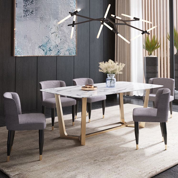 1/2/5/6 Pcs Dining Room Table and Chair Set Sintered Stone Dining Room Set Clearhalo 'Dining Room Sets' 'Dining Tables & Seating' 'dining_room_set' 'furn' 'furn_dining_room_set' 'Furniture' 'furniture_dining_room_set' 'Kitchen & Dining Furniture' 1200x1200_df0f8a64-6b0e-476b-b34e-d70e12ffa1ff