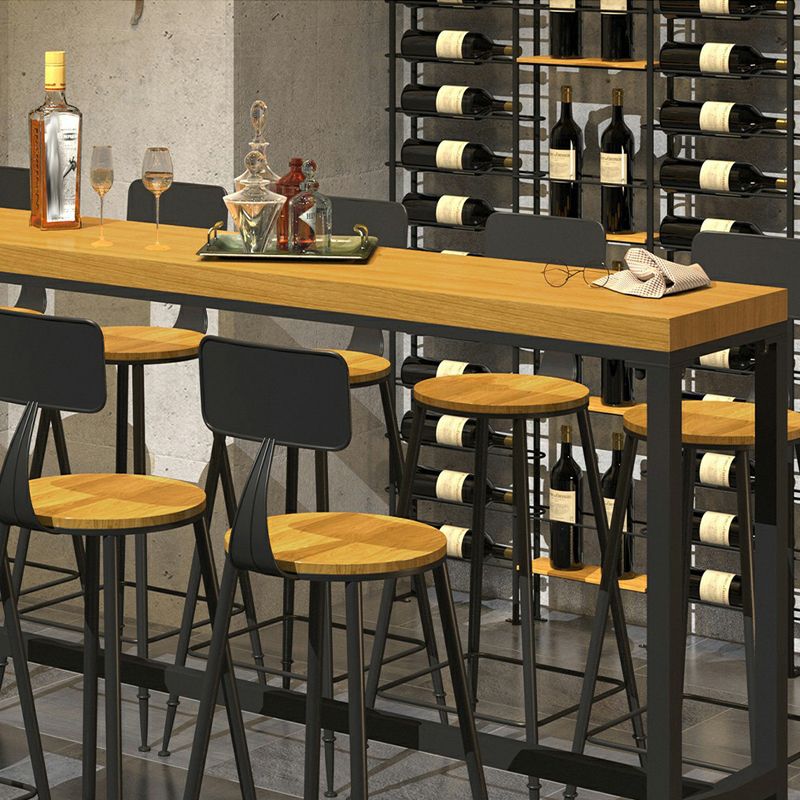 Industrial 1/2/6/11 Pieces Solid Wood Bar Table Set Rectangular Counter Set for Home Use Clearhalo 'Bar Furniture' 'furn' 'furn_home_bar_bar_sets' 'Furniture' 'Home Bars & Bar Sets' 'home_bar_bar_sets' 'Kitchen & Dining Furniture' 1200x1200_df111aff-6039-41b5-a7cf-0e0bd729bcbc